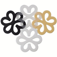 4pcs Flower Bra Strap Clips Non-slip Buckle Women's Lingerie Accessories