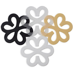 4pcs Flower Bra Strap Clips Non-slip Buckle Women's Lingerie Accessories