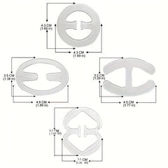 Invisible Bra Strap Clips Non-slip Buckles For Braless Look Women's Lingerie