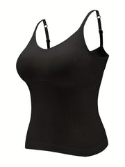 Seamless Camisole Bras Comfort Tank Tops Adjustable Straps Extra Chest Pads