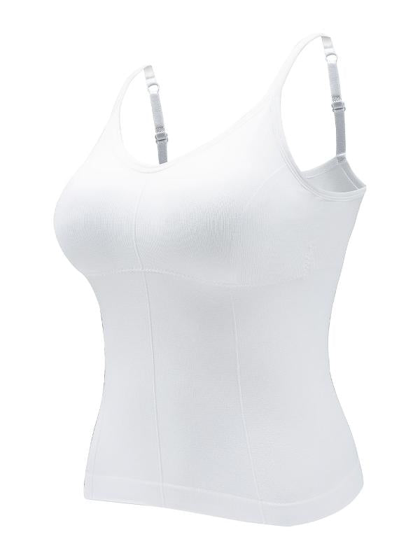 Seamless Camisole Bras Comfort Tank Tops Adjustable Straps Extra Chest Pads