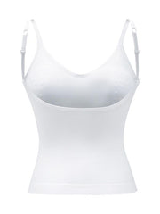 Seamless Camisole Bras Comfort Tank Tops Adjustable Straps Extra Chest Pads