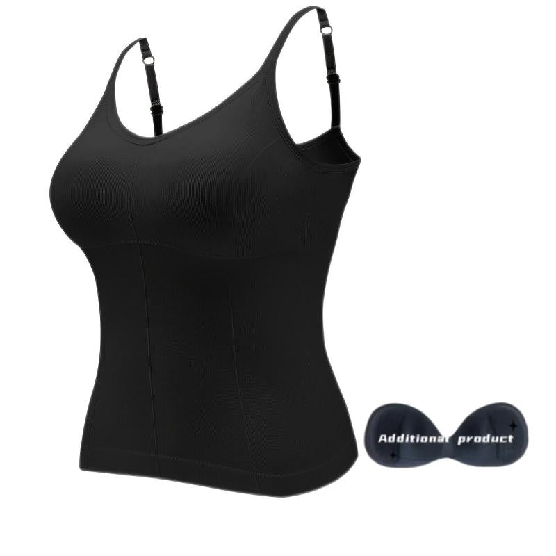Seamless Camisole Bras Comfort Tank Tops Adjustable Straps Extra Chest Pads