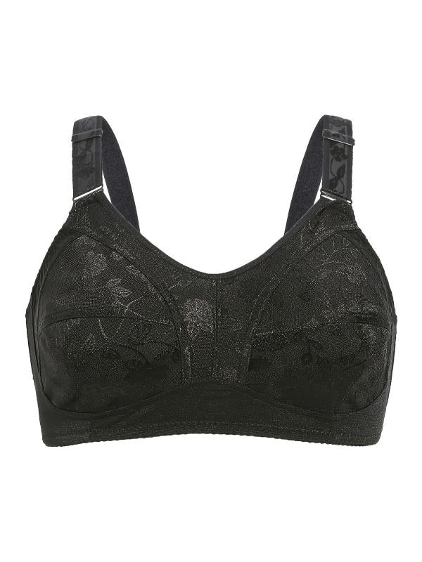 Women's Plus Floral Jacquard Mesh Full Coverage Seamless Bra