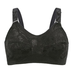 Women's Plus Floral Jacquard Mesh Full Coverage Seamless Bra