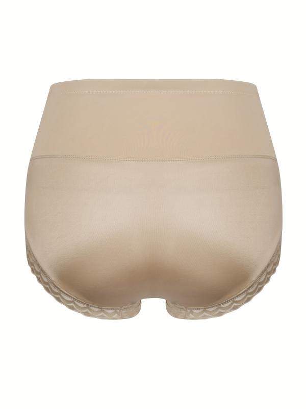 2 Pack Plus Contrast Lace Trim High Rise Tummy Control Boy Shorts
