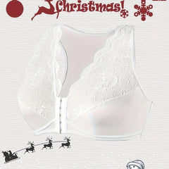 Floral Jacquard Lace Front Seamless Bra Plus Size