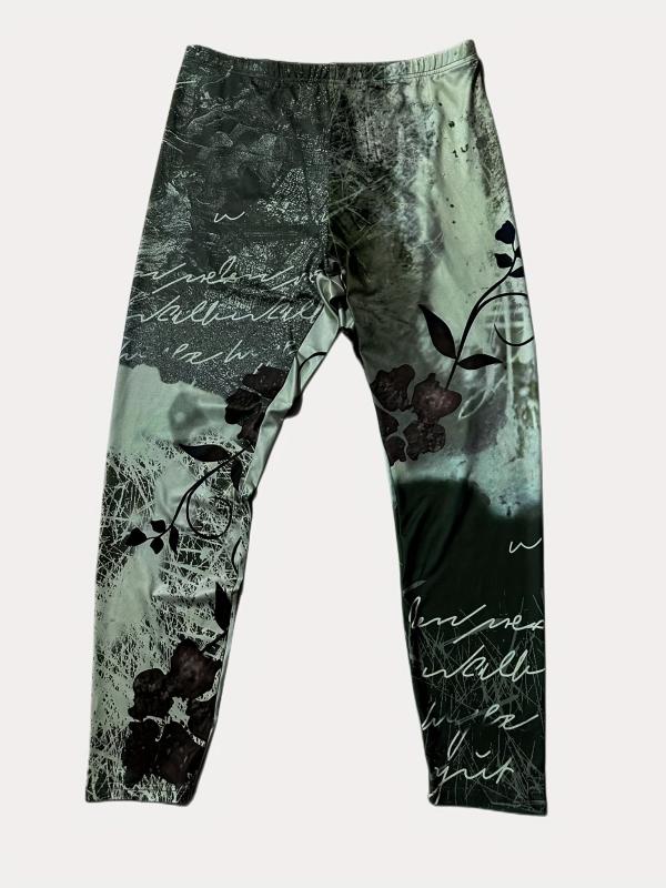 Women's Plus Ombre Floral Print High Rise Skinny Leggings