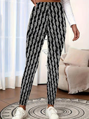 Women's Plus Ombre Floral Print High Rise Skinny Leggings