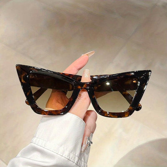 Oversized Cat Eye Sunglasses Gradient Jelly Frame UV400