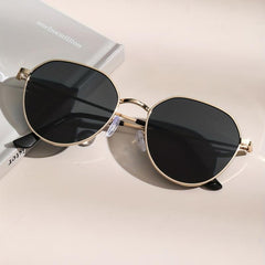 Metal Round Frame Sunglasses Cat Eye Glasses UV400