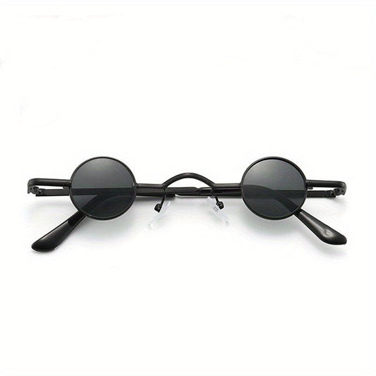Round Frame Sunglasses Tinted Lens Metal Vintage Eyewear UV400