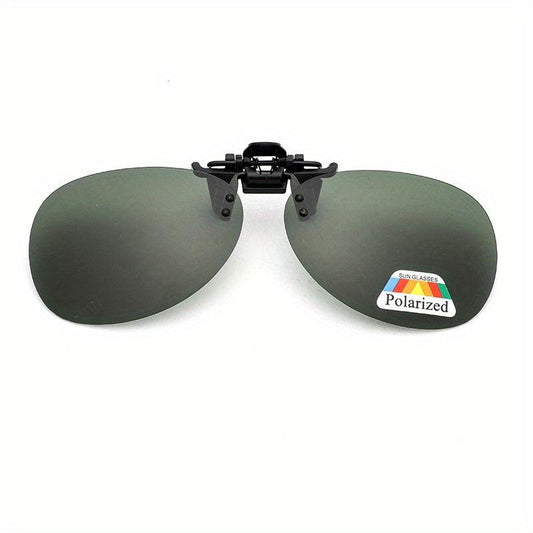 Rimless Polarized Clip On Sunglasses Anti glare Lens Accessory