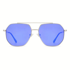 OUWEN Square Aviator Sunglasses Retro Polygon Shady Rays VF2207D