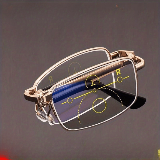 Foldable Reading Glasses Anti Light 1.0-4.0 Reading Glasses Women Men Case