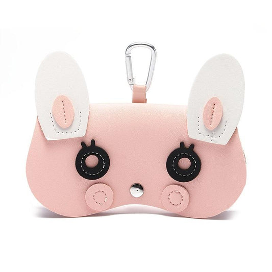 Cartoon Owl Rabbit Demon Glasses Bag PU Leather Sunglasses Pouch