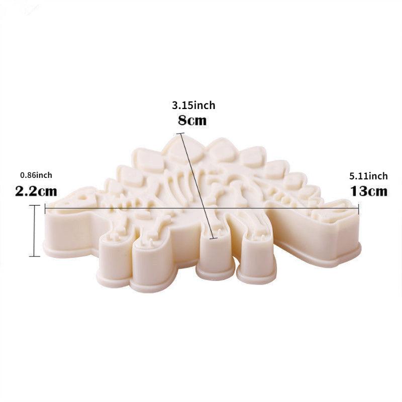 3pcs Dino Cookie Cutters Candy Molds Biscuit Chocolate Cake Decorating Baking