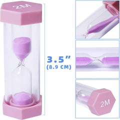 6pcs Colorful Sand Timers Set - 30sec 1min 2mins 3 5 10mins
