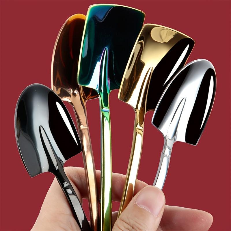 10pcs Stainless Steel Ice Cream Spoons for Desserts Tea Coffee