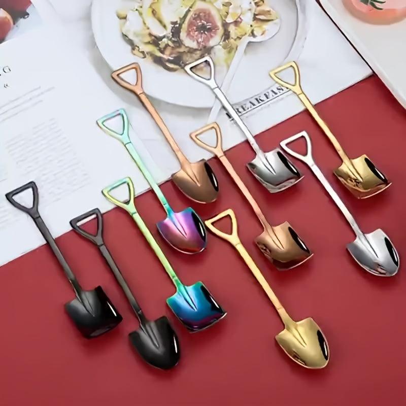 10pcs Stainless Steel Ice Cream Spoons for Desserts Tea Coffee