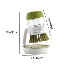Hydraulic Tableware Washing Brush with Soap Liquid Dispenser