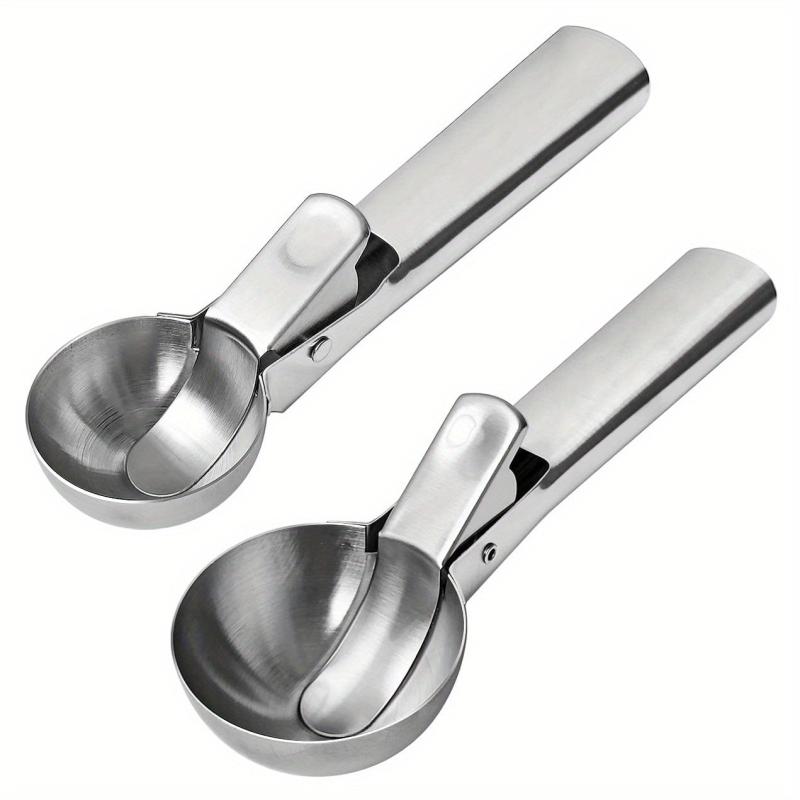 Stainless Steel Ice Cream Spoon Set - Creative Rebound Ball Digger