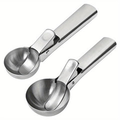 Stainless Steel Ice Cream Spoon Set - Creative Rebound Ball Digger