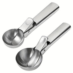 Stainless Steel Ice Cream Spoon Set - Creative Rebound Ball Digger
