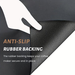 Rubber Coffee Mat for Kitchen Counter & Coffee Bar Vintage Style