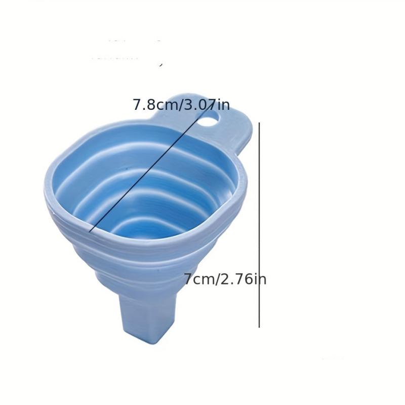 1pc Mini Collapsible Silicone Funnel Kitchen Gadget