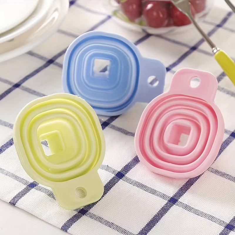 1pc Mini Collapsible Silicone Funnel Kitchen Gadget
