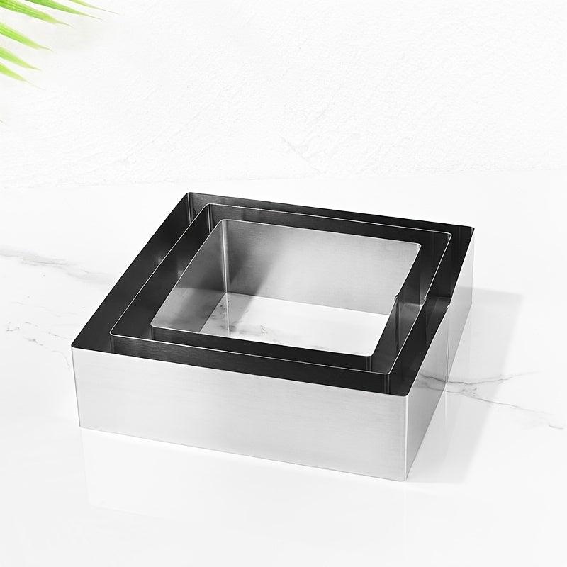 3pcs Square Stainless Steel Mousse Cake Mold Baking Mold