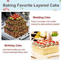 3pcs Square Stainless Steel Mousse Cake Mold Baking Mold