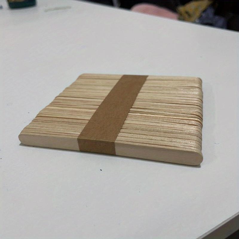 50/100 Handcrafted Wooden Ice Cream Popsicle Sticks and Spoons for DIY Cakes