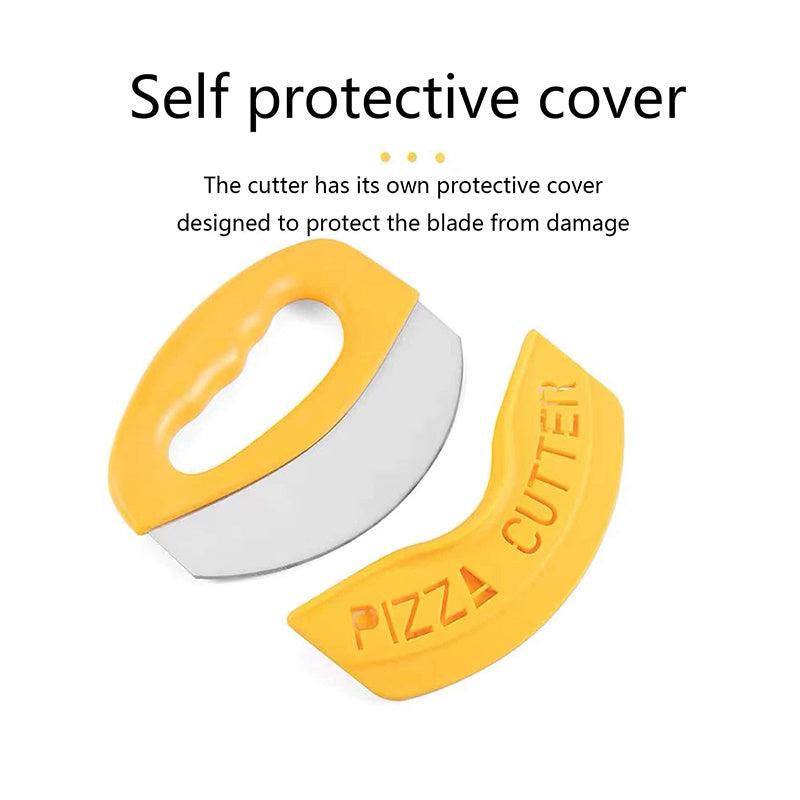 Safe Stainless Steel Blade Pizza Cutter with Cover