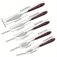 5pcs Stainless Steel Cake Cream Scraper Set for Icing Pastry and Decoration