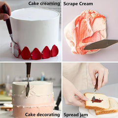 5pcs Stainless Steel Cake Cream Scraper Set for Icing Pastry and Decoration