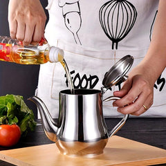 24oz Stainless Steel Pot Filter Mesh Kitchen Seasoning Soy Sauce Sushi Tool