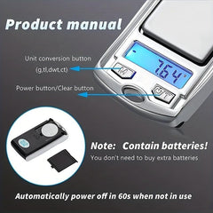 Digital Pocket Scale 100g 200g Capacity 0.01g Precision Jewelry Herbs