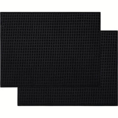 Plaid Dish Drying Mat Soft Microfiber Absorbent Non Slip Coffee Machine Mat