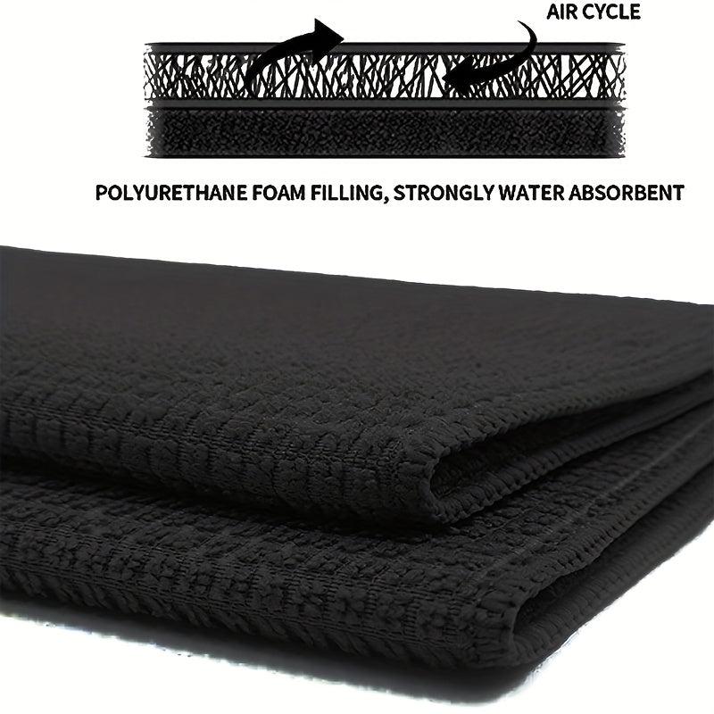 Plaid Dish Drying Mat Soft Microfiber Absorbent Non Slip Coffee Machine Mat