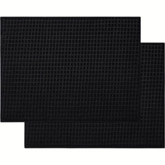Plaid Dish Drying Mat Soft Microfiber Absorbent Non Slip Coffee Machine Mat