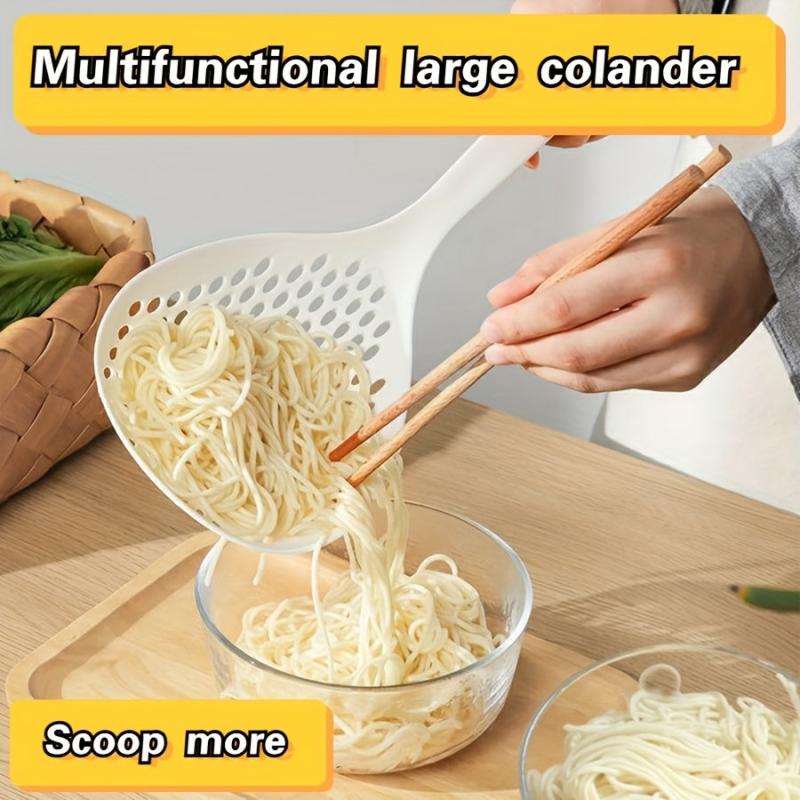 1pc Large Slotted Spoon Colander for Pasta Noodles Kitchen Utensil