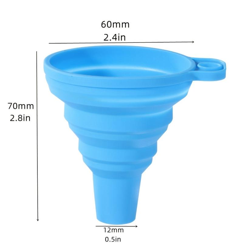 Silicone Collapsible Funnel 3pcs For Liquid Transfer Kitchen Gadgets