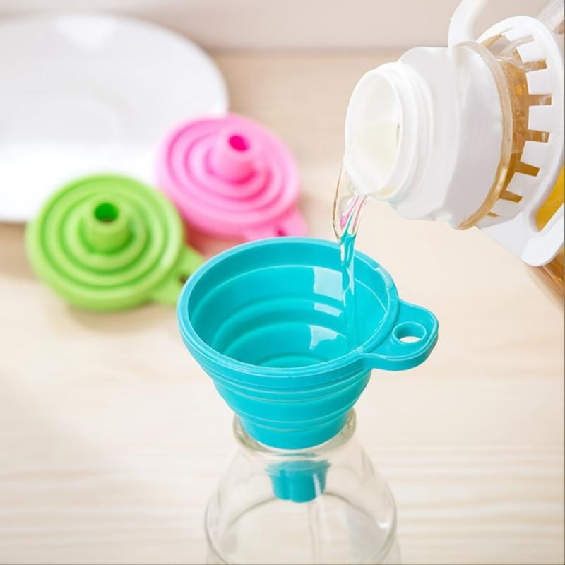 Silicone Collapsible Funnel 3pcs For Liquid Transfer Kitchen Gadgets