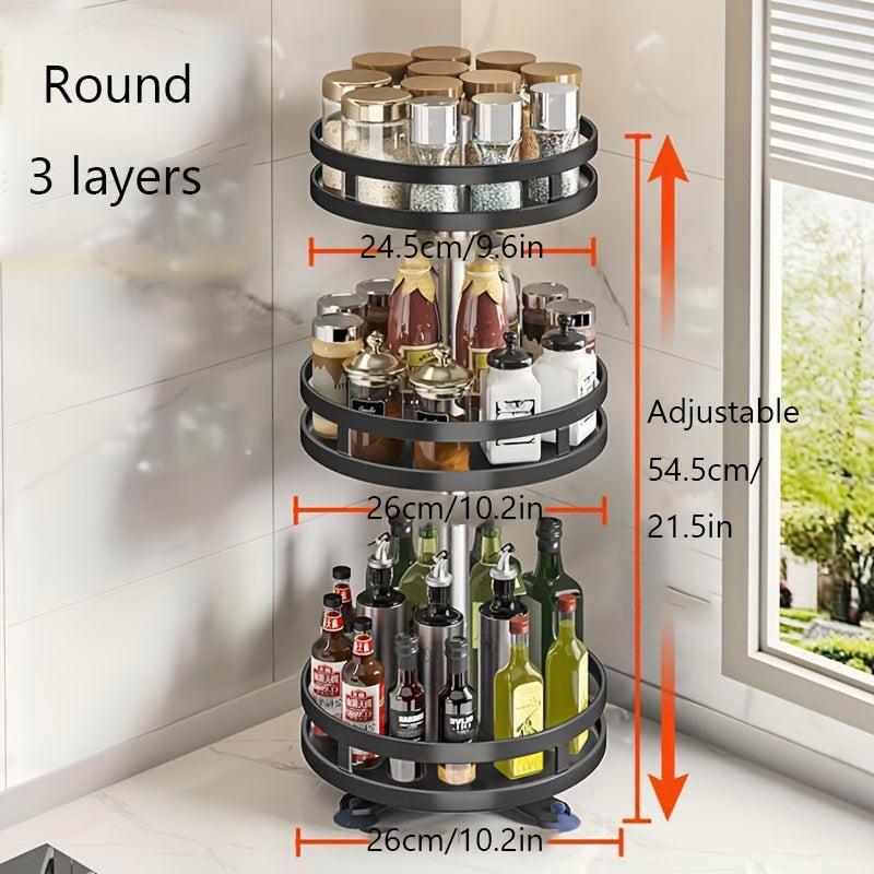 1pc Turntable Organizer Spice Spinner Rotating Seasoning Rack Holder