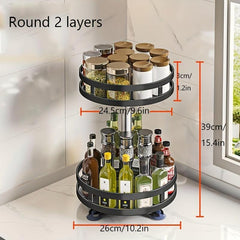 1pc Turntable Organizer Spice Spinner Rotating Seasoning Rack Holder