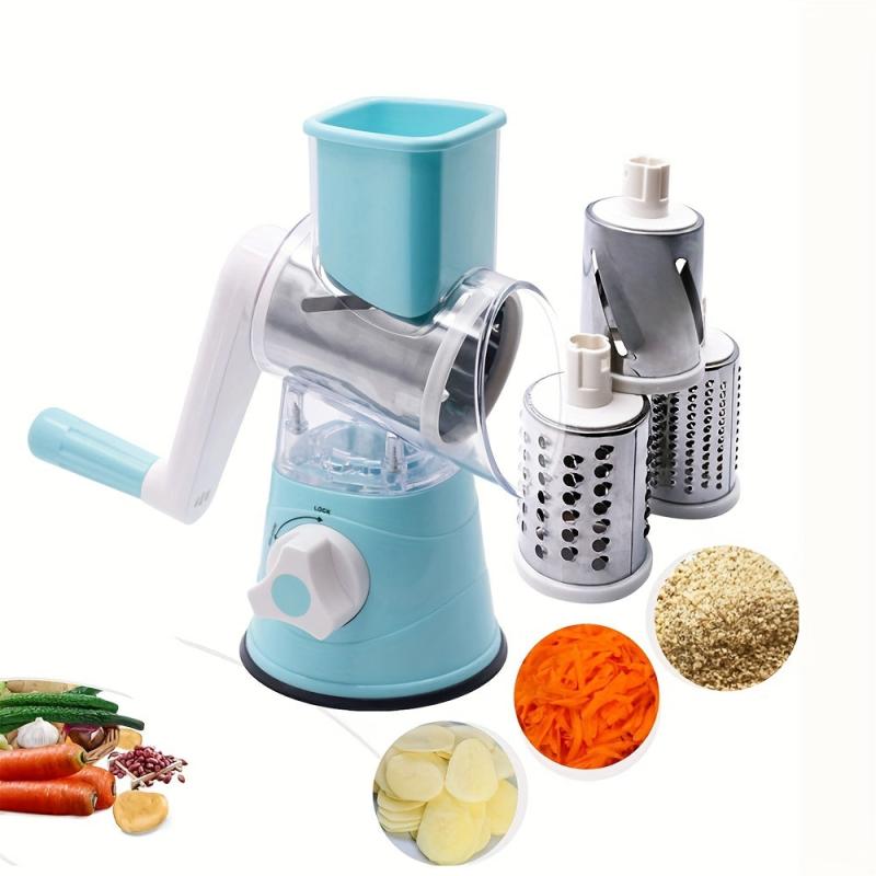 3pcs Rotary Vegetable Slicer Food Grater Potato Chopper Kitchen