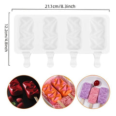 4 Grids Pastry Mold + Ice Cream Stick Bundle