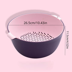 Double Layer Drain Basket Vegetable Washing Colander Strainer